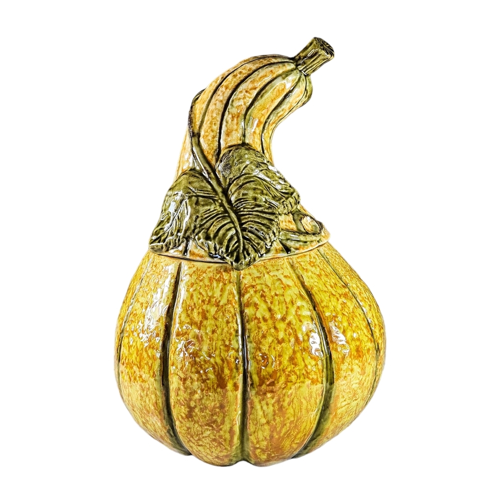 Vintage California Pottery Metlox Poppytrail  Squash Canister Cookie Jar RARE!